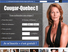 Tablet Screenshot of cougar-quebec.com